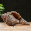 Decoración para el Hogar con Concha Shankha Tibetana y Ocho Símbolos Auspiciosos Tibetan Shankha Conch Shell Home Decoration with Eight Auspicious Symbols
