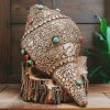 Decoración para el Hogar con Concha Shankha Tibetana y Ocho Símbolos Auspiciosos Tibetan Shankha Conch Shell Home Decoration with Eight Auspicious Symbols