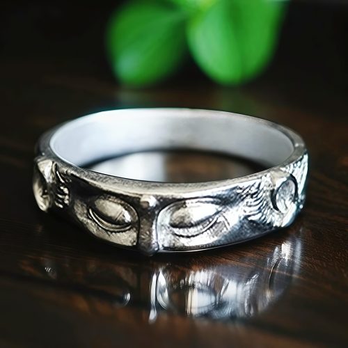 Anillo de Protección Ojos de Buda Tibetano en Plata 999 Anillo de Protección Ojos de Buda Tibetano en Plata 999
