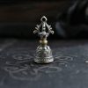 Colgante Dorje de Plata 925 Om Mani Padme Hum Tibetano Tibetan 925 Silver Om Mani Padme Hum Dorje Pendant