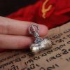 Colgante Dorje de Plata 925 Om Mani Padme Hum Tibetano Tibetan 925 Silver Om Mani Padme Hum Dorje Pendant
