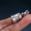 Colgante Dorje de Plata 925 Om Mani Padme Hum Tibetano Tibetan 925 Silver Om Mani Padme Hum Dorje Pendant