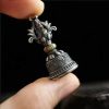 Colgante Dorje de Plata 925 Om Mani Padme Hum Tibetano Tibetan 925 Silver Om Mani Padme Hum Dorje Pendant