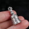 Colgante Dorje de Plata 925 Om Mani Padme Hum Tibetano Tibetan 925 Silver Om Mani Padme Hum Dorje Pendant