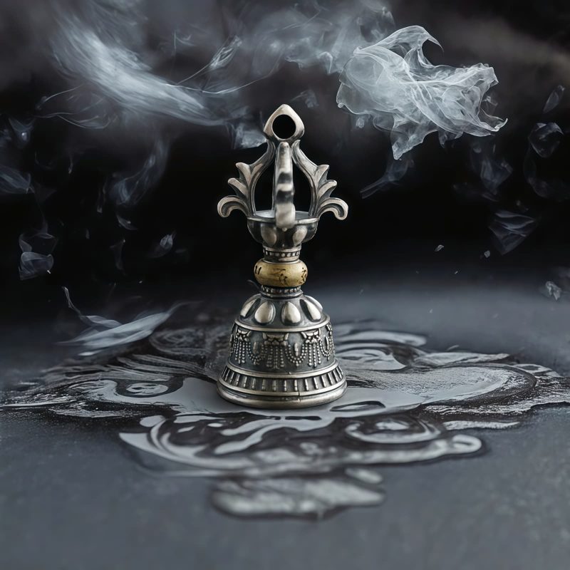 Colgante Dorje de Plata 925 Om Mani Padme Hum Tibetano Tibetan 925 Silver Om Mani Padme Hum Dorje Pendant