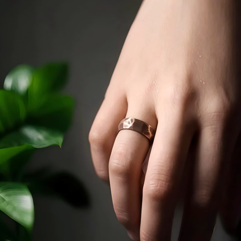 Anillo de la Riqueza de Cobre con Diseño Sencillo Tibetano Tibetan Simple Design Copper Wealth Ring