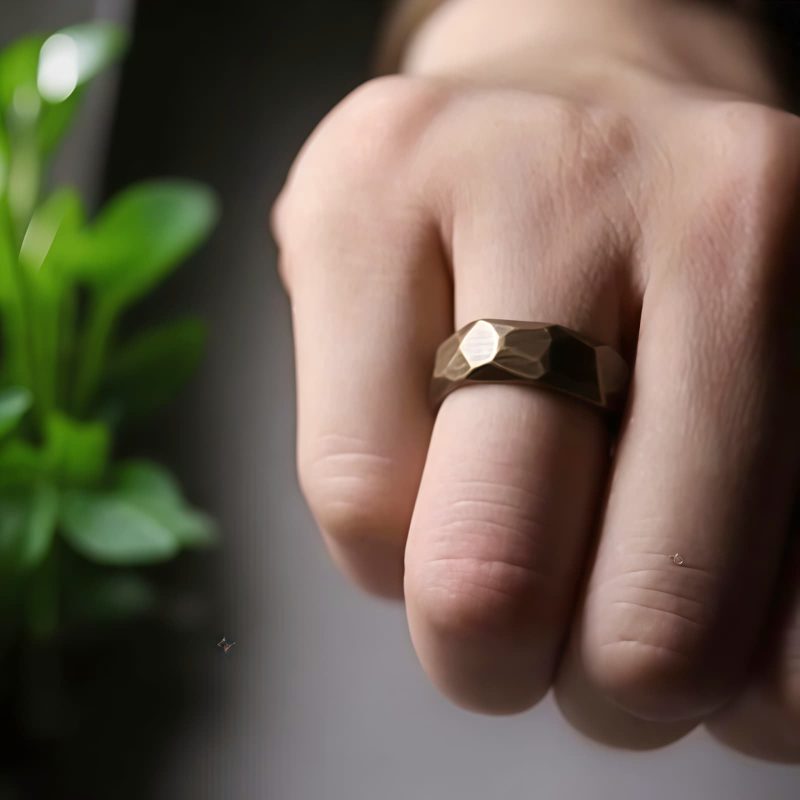 Anillo de la Riqueza de Cobre con Diseño Sencillo Tibetano Tibetan Simple Design Copper Wealth Ring