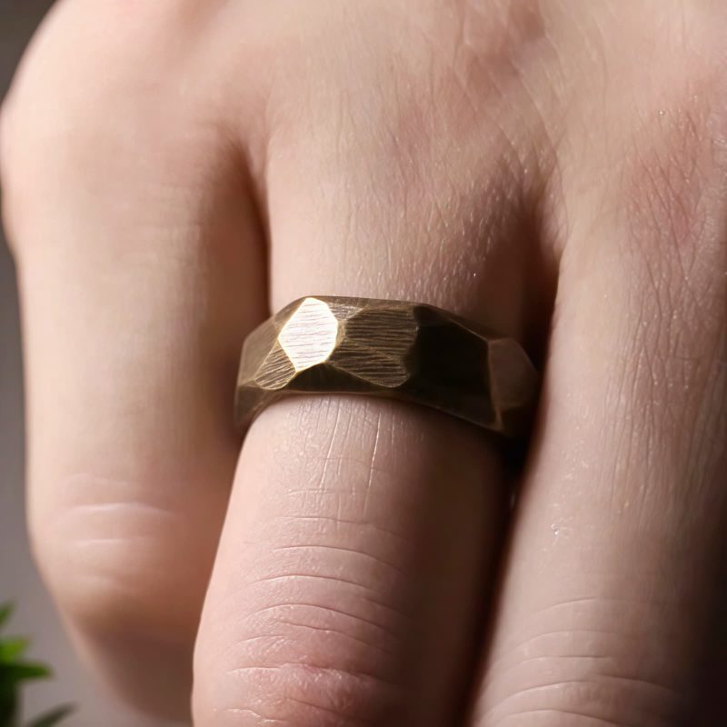 Anillo de la Riqueza de Cobre con Diseño Sencillo Tibetano Tibetan Simple Design Copper Wealth Ring