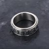 Anillo giratorio de acero de titanio tibetano Om Mani Padme Hum Tibetan Om Mani Padme Hum Titanium Steel Spinner Ring