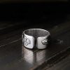 Anillo de Iluminación de Cobre Blanco Tibetano con Loto Tibetan White Copper Enlightenment Ring with Lotus