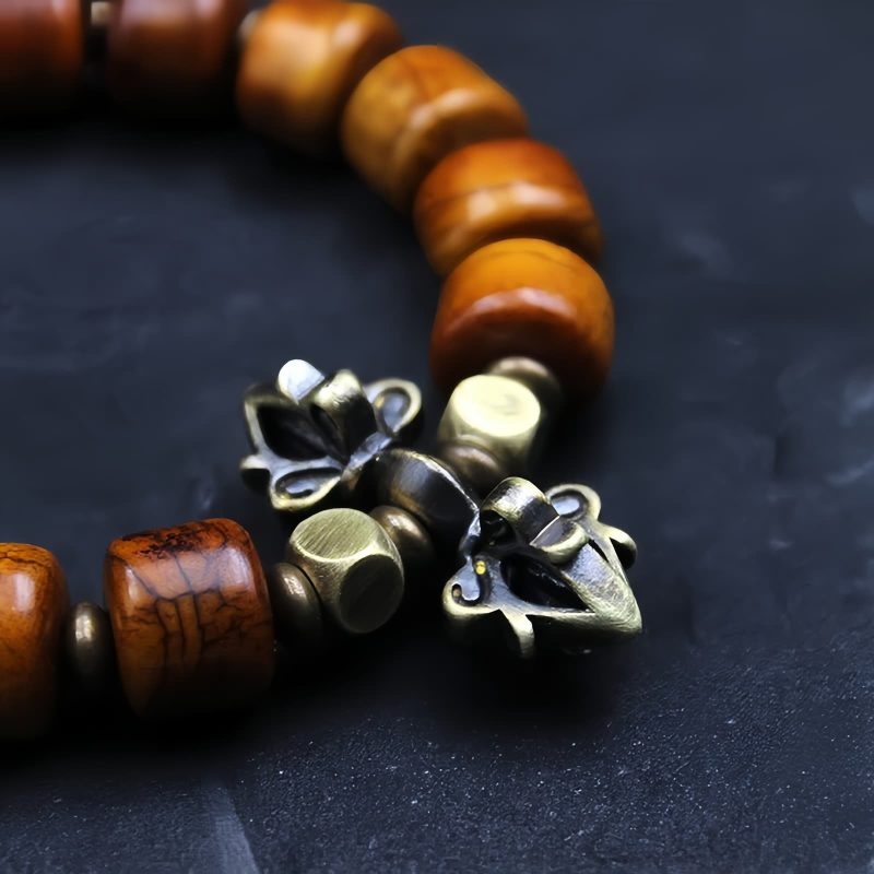 Pulsera Tibetana de Fuerza de Hueso de Yak y Cobre Tibetan Yak Bone Strength Bracelet