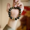 Pulsera de Coraje de Ojo de Tigre con las Seis Palabras Verdaderas Tiger Eye Courage Bracelet with Six True Words