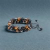Pulsera de Protección Ojo de Tigre y Roca de Lava Protection Tiger's Eye Lava Rock Bracelet