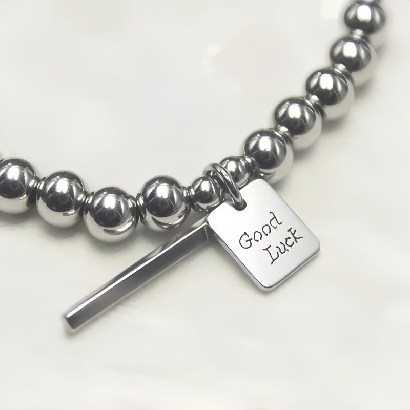 Pulsera de Buena Suerte con Acero de Titanio para el Equilibrio Titanium Steel Balance Good Luck Bracelet