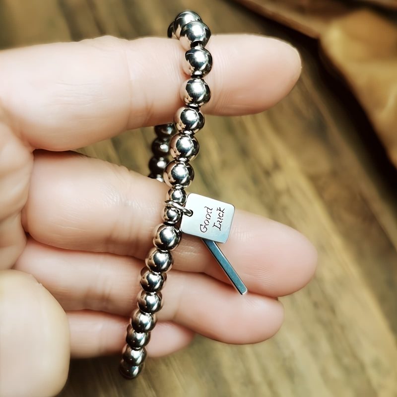 Pulsera de Buena Suerte con Acero de Titanio para el Equilibrio Titanium Steel Balance Good Luck Bracelet