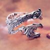 Anillo de Protección con Diseño de Dragón Vintage de Aleación de Zinc Vintage Dragon Pattern Zinc Alloy Protection Ring