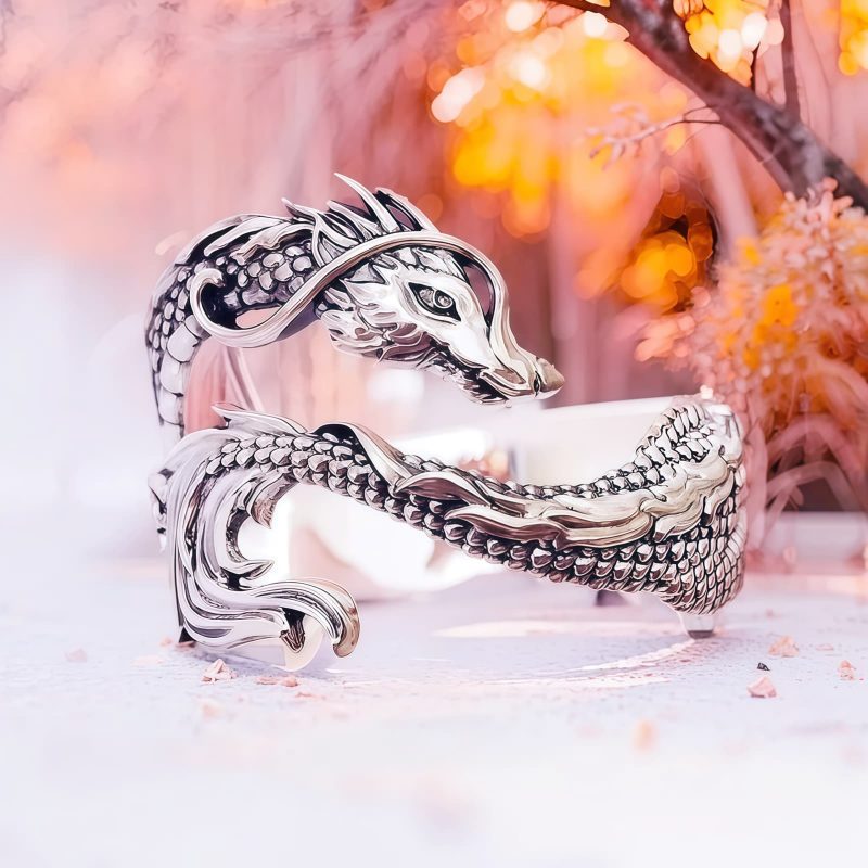 Anillo de Protección con Diseño de Dragón Vintage de Aleación de Zinc Vintage Dragon Pattern Zinc Alloy Protection Ring