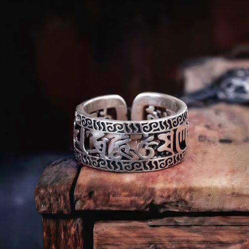 Anillo de Pureza Vintage Tibet Om Mani Padme Hum Anillo de Pureza Vintage Tibet Om Mani Padme Hum