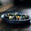 Pulsera de Coraje Ojo de Tigre Azul Amarillo Yellow Blue Tiger Eye Courage Bracelet