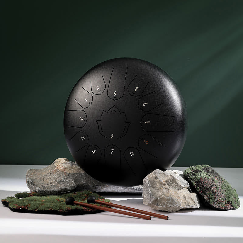 Lotus Pattern Steel Tongue Drum for Mindfulness Healing