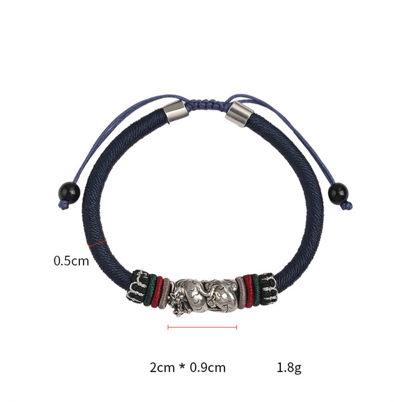 925 Silver Auspicious Dragon Luck Bracelet