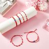 Red String Evil Eye Seven Knot Bracelet Set