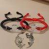 925 Silver Dragon Phoenix Couple Bracelet