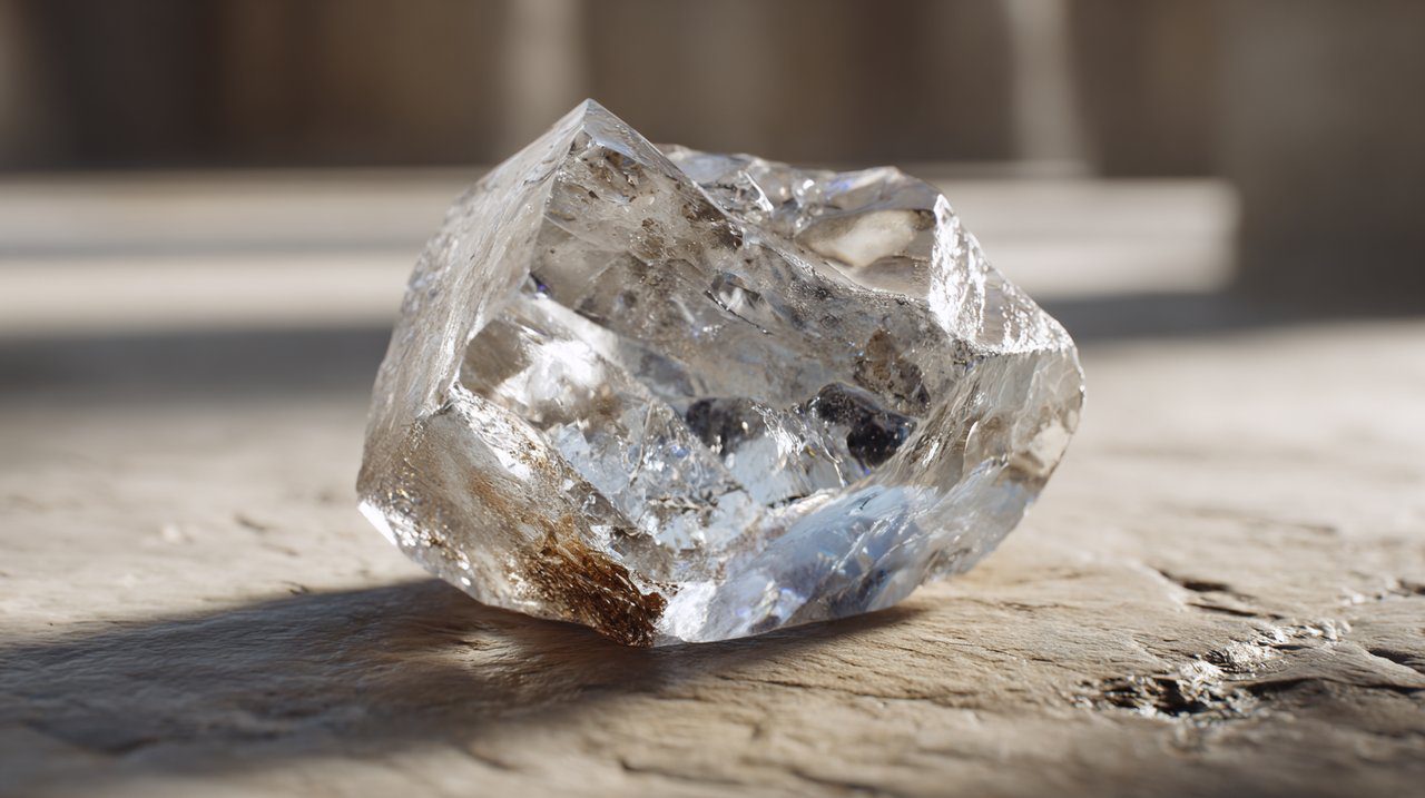 Un cristal en bruto que simboliza el equilibrio energético.