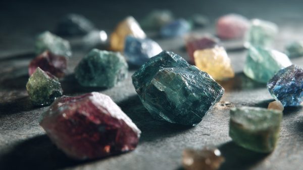 Berbagai kristal Aventurin yang memukau