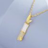 Collar con colgante de bambú de jade blanco de Hetian Hetian White Jade Bamboo Pendant Necklace