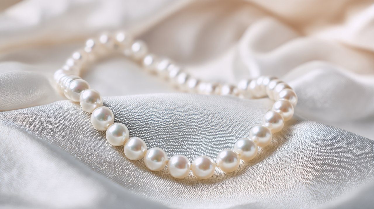 A classic Akoya pearl necklace with exceptional luster.