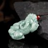 Colar Pingente de Riqueza PiXiu de Jade Jade PiXiu Wealth Pendant Necklace