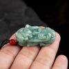Colar Pingente de Riqueza PiXiu de Jade Jade PiXiu Wealth Pendant Necklace