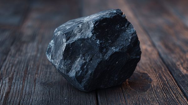 Batu akik hitam alami kecil yang melambangkan stabilitas