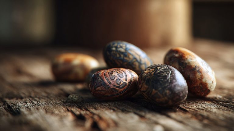 A collection of ancient Dzi beads