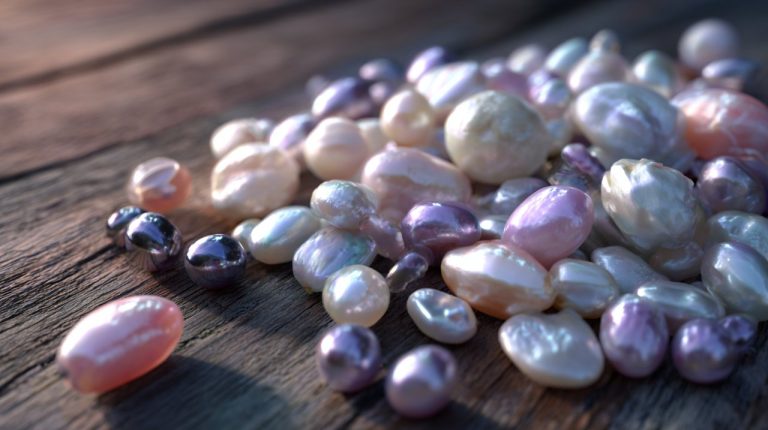 A collection of diverse freshwater pearls