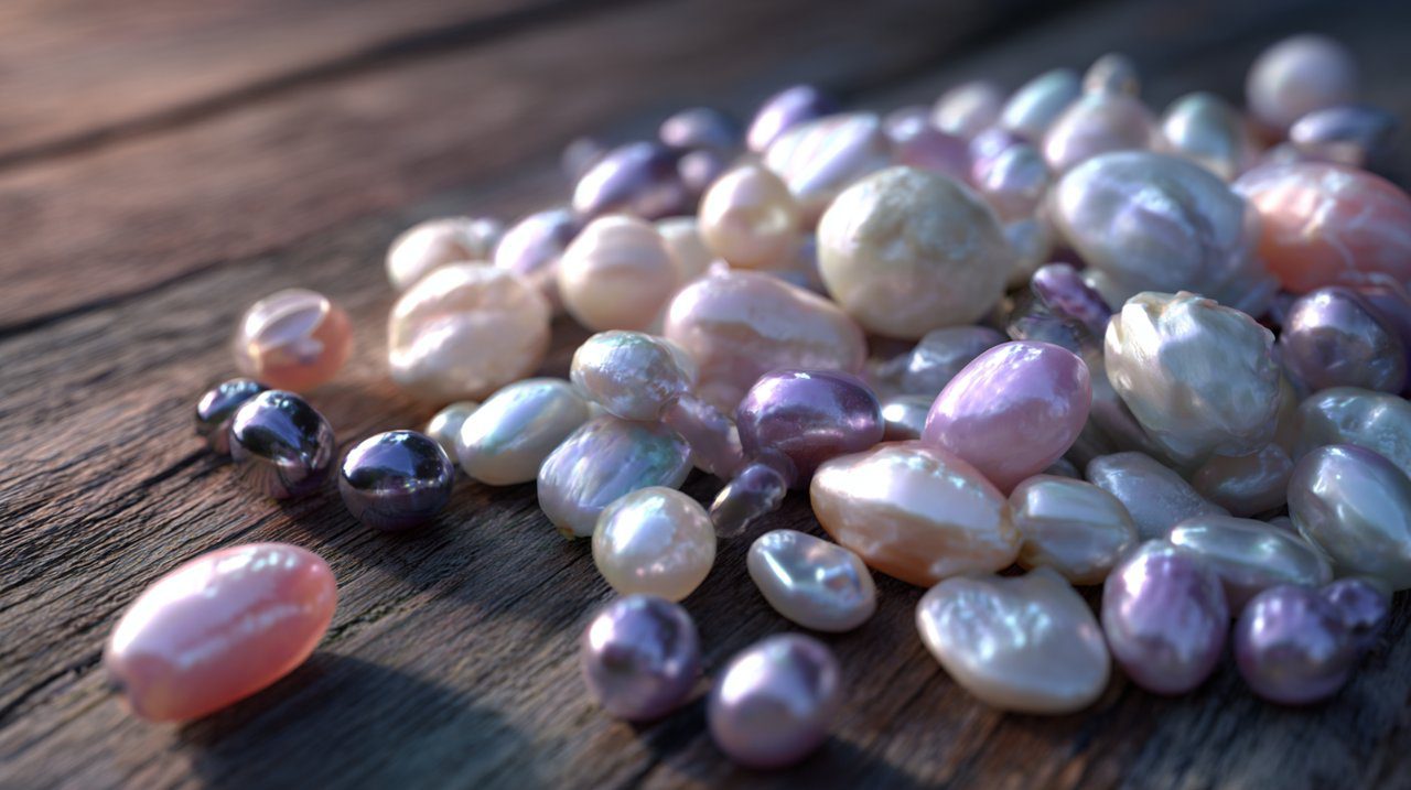 A collection of diverse freshwater pearls