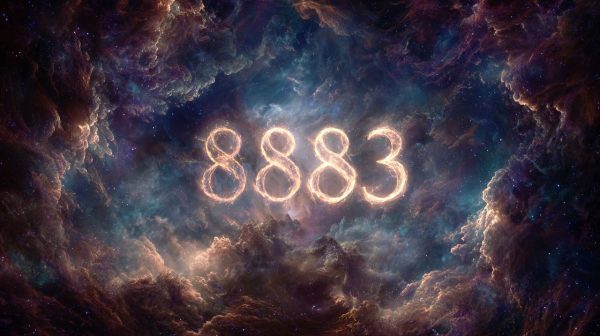 Una representación mística del número angelical 8883.