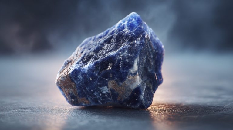A Sodalite stone symbolizing clarity and intuition.