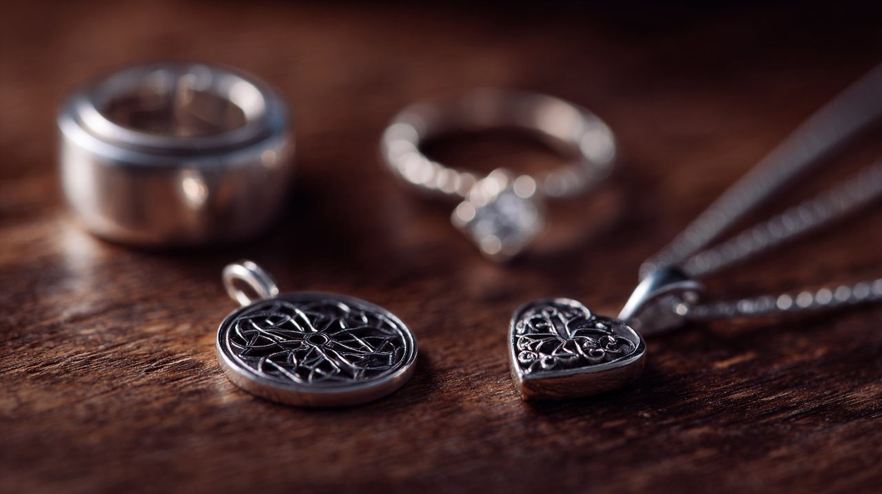 Assortment of sterling silver spiritual collectibles