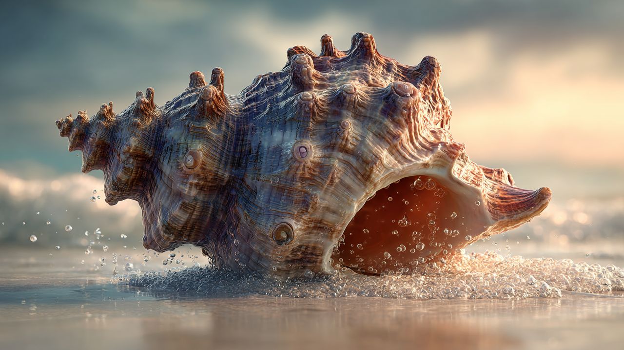 A beautiful conch shell with symbolic meaning.
