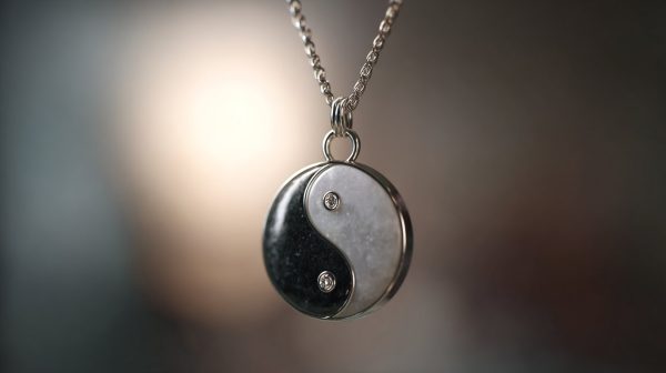 Colgante Yin Yang simbolizando el equilibrio.