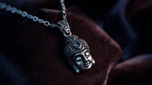 Elegante Buddha-Anhänger-Halskette mit spiritueller Bedeutung.