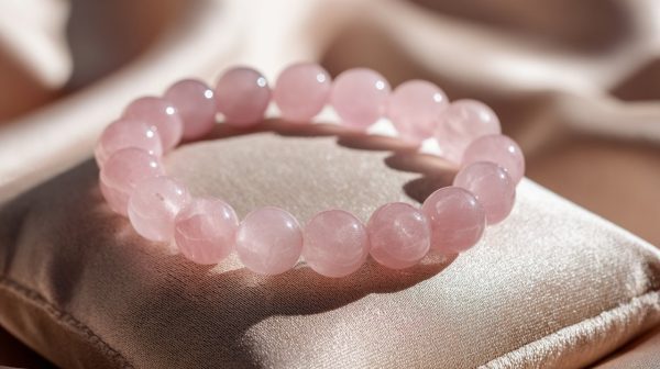 Rose quartz manifestation bracelet.