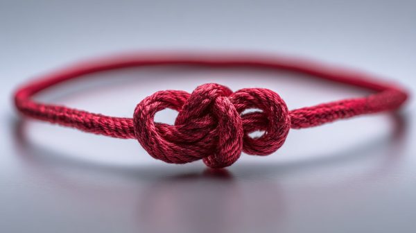 Red string Kabbalah bracelet.