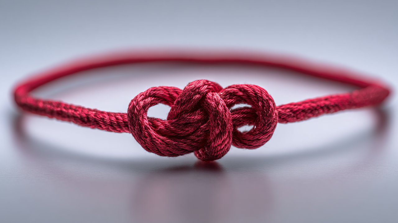 Pulsera Kabbalah de hilo rojo.