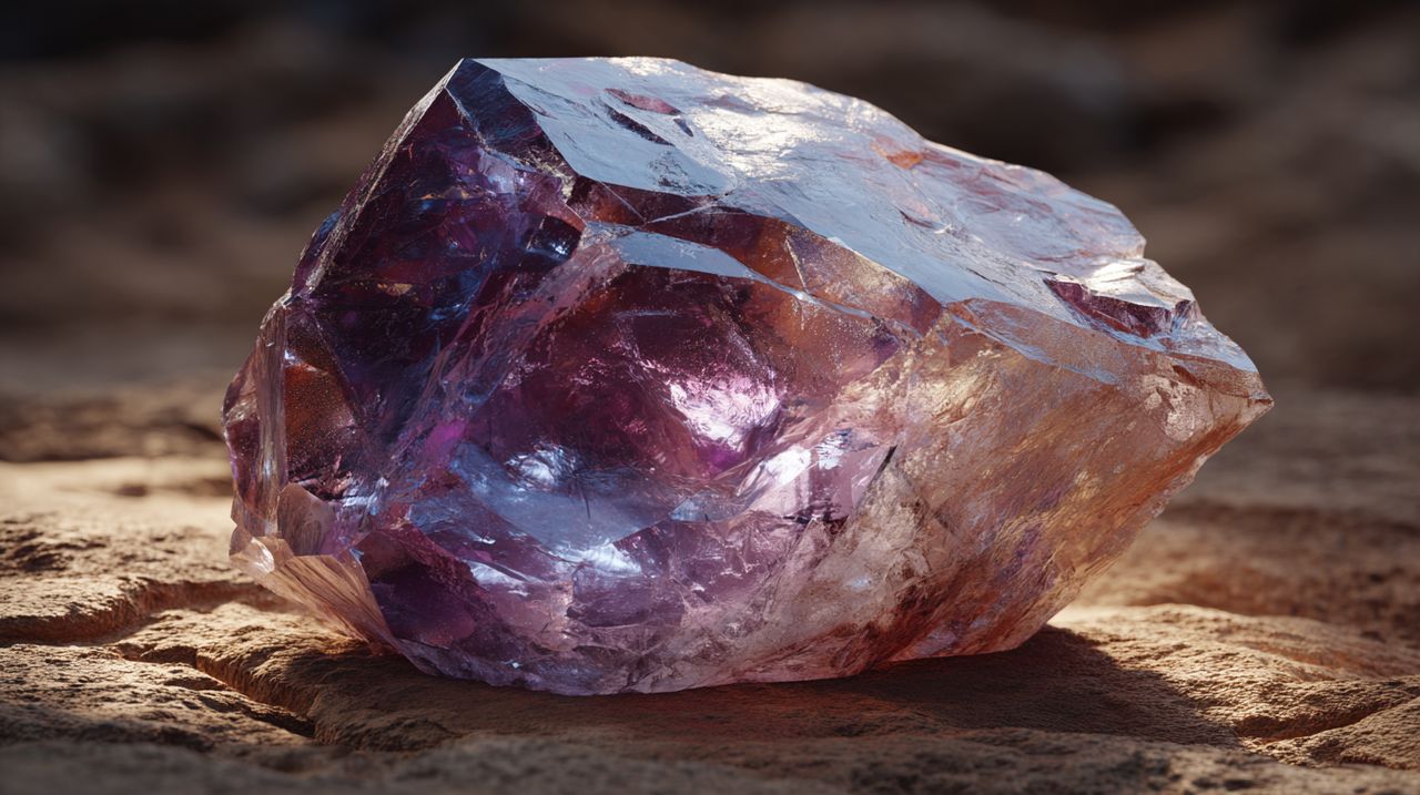 A large, raw, uncut crystal representing a core essence.