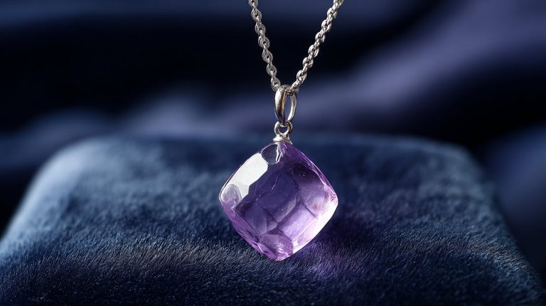 A polished crystal pendant symbolizing inner alignment.