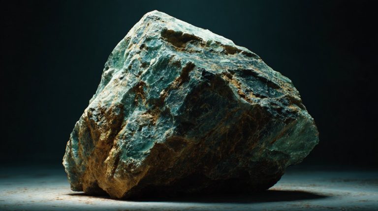 Raw, unpolished jade stone showing natural textures.