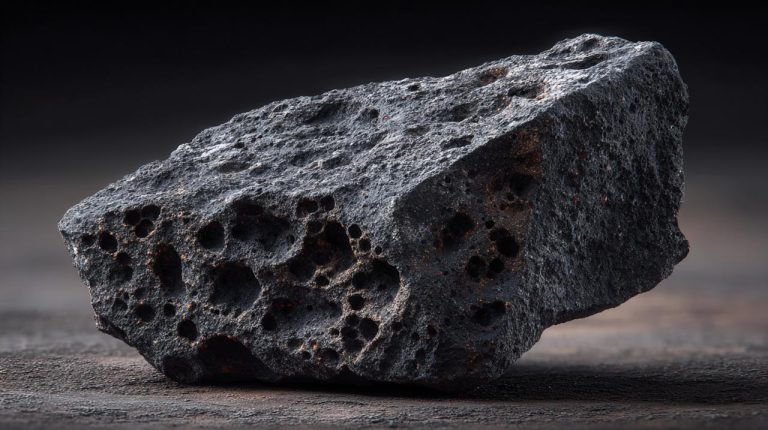 Raw, unpolished volcanic lava stone